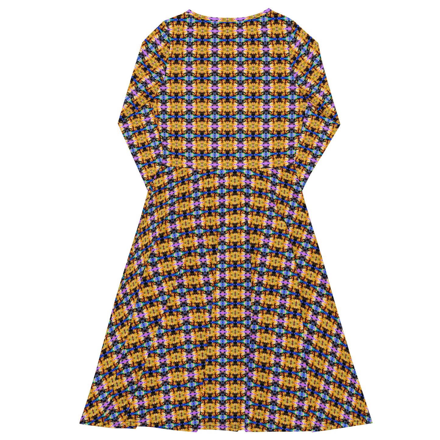 All-over print long sleeve midi dress. LAS CAPAS 2 - FGO ART
