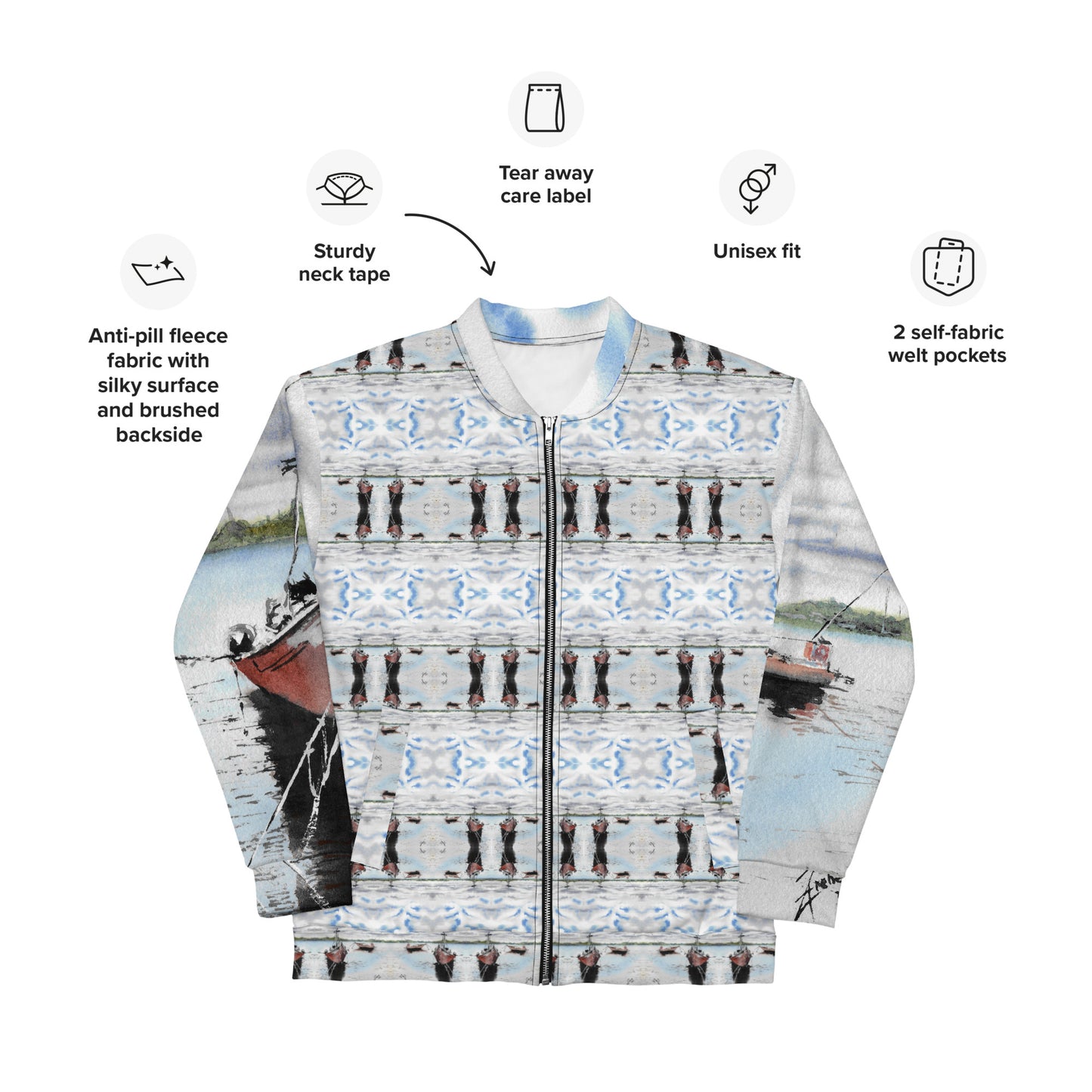 Unisex Bomber Jacket FGO ART Guest artist Esteban Archetti