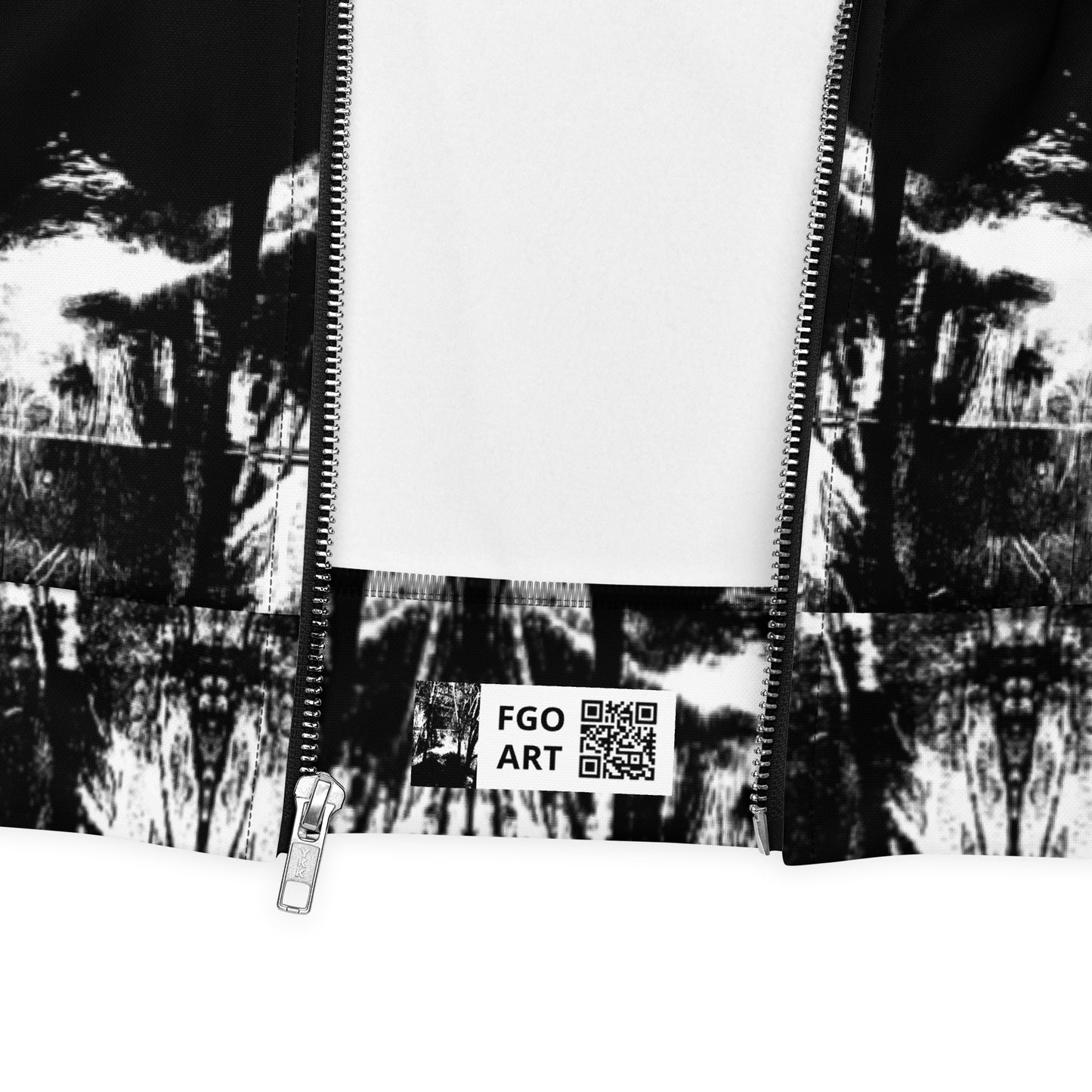 Bomber Jacket BLANCO & NEGRO - Edición Limitada Arte Wearable - FGO ART