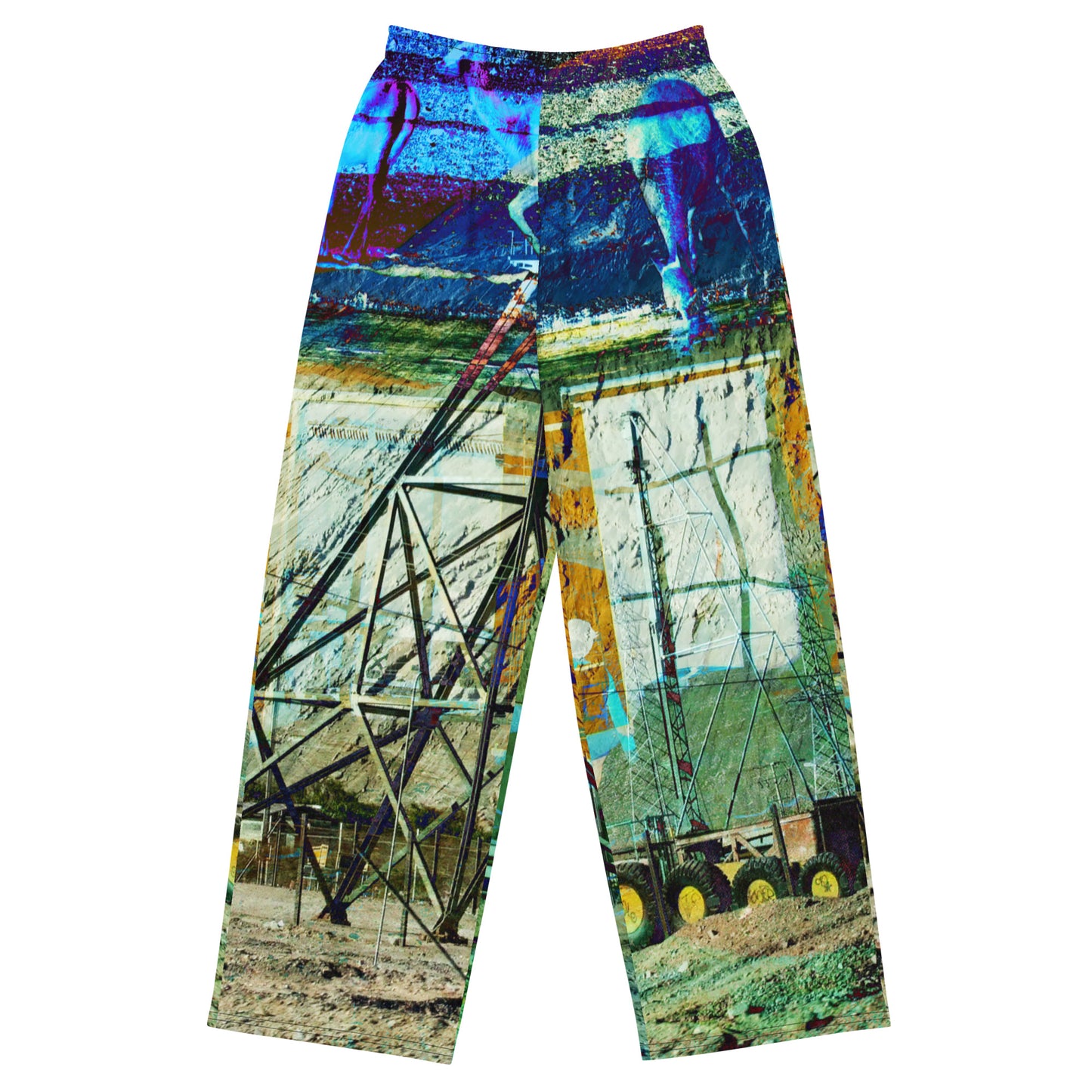 All-over print unisex wide-leg pants. THE LAYERS.