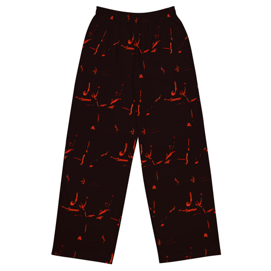 All-over print unisex wide-leg pants. DANCERS 5.