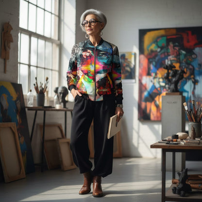 Bomber Jacket AUTORRETRATO 3 - Edición Limitada Arte Wearable