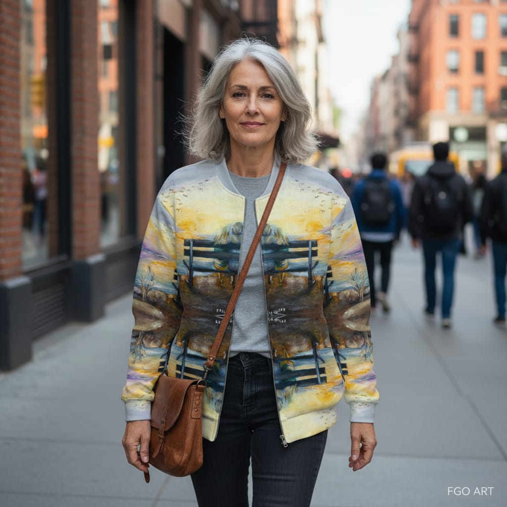 Unisex Bomber Jacket Artist Sonia Olivera Moreno