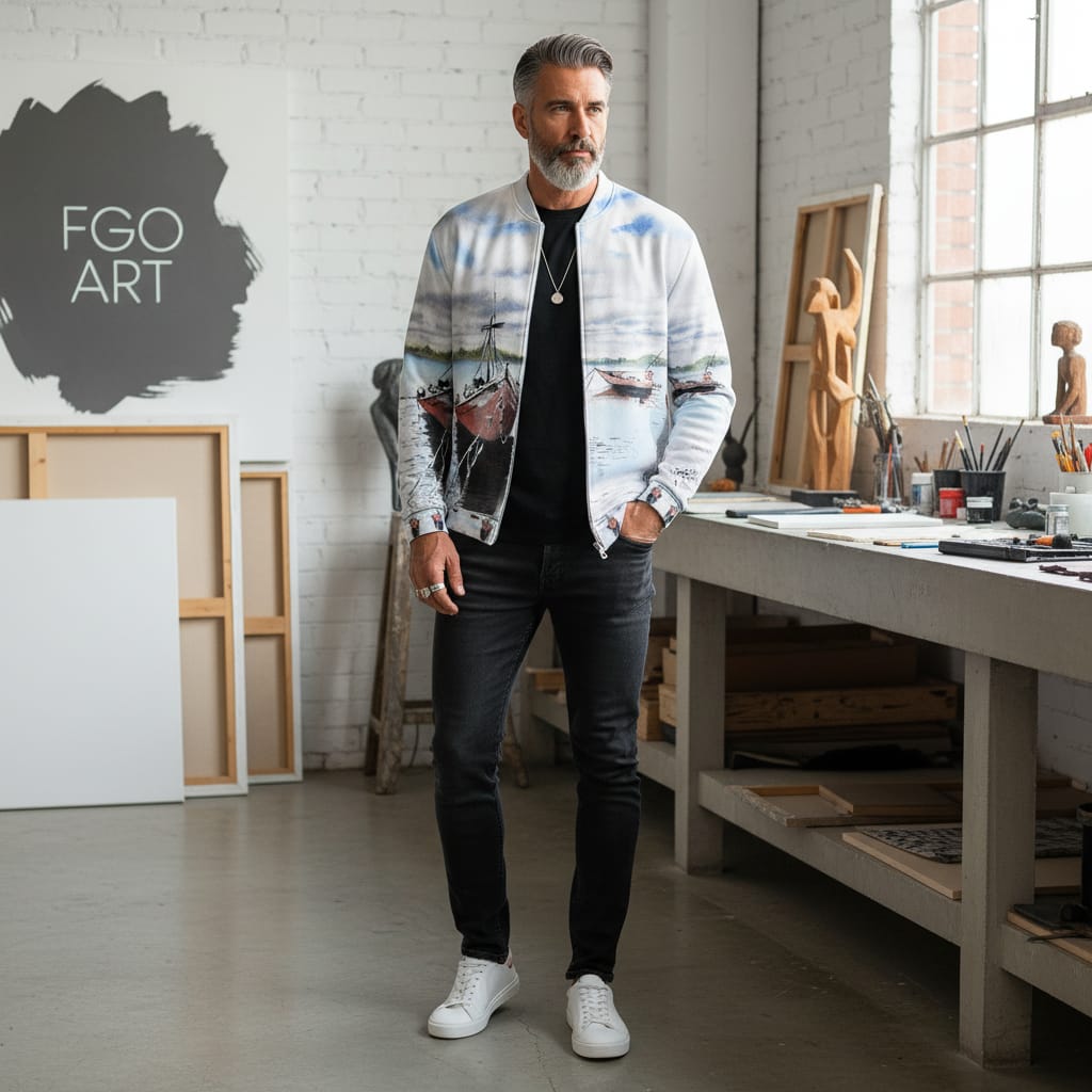 Unisex Bomber Jacket FGO ART Guest artist Esteban Archetti