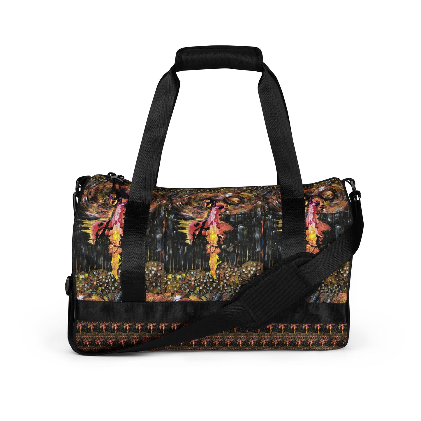 All-over print gym bag. LOVE 3.