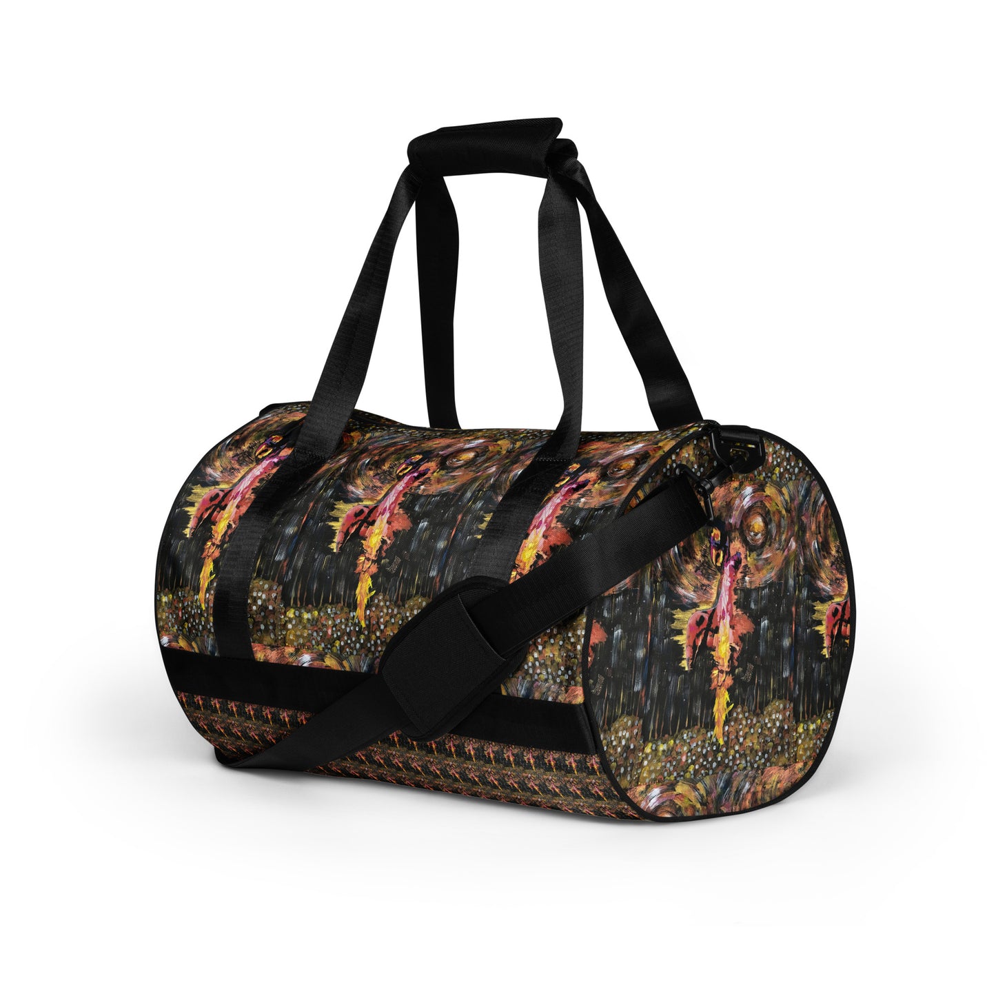 All-over print gym bag. LOVE 3.