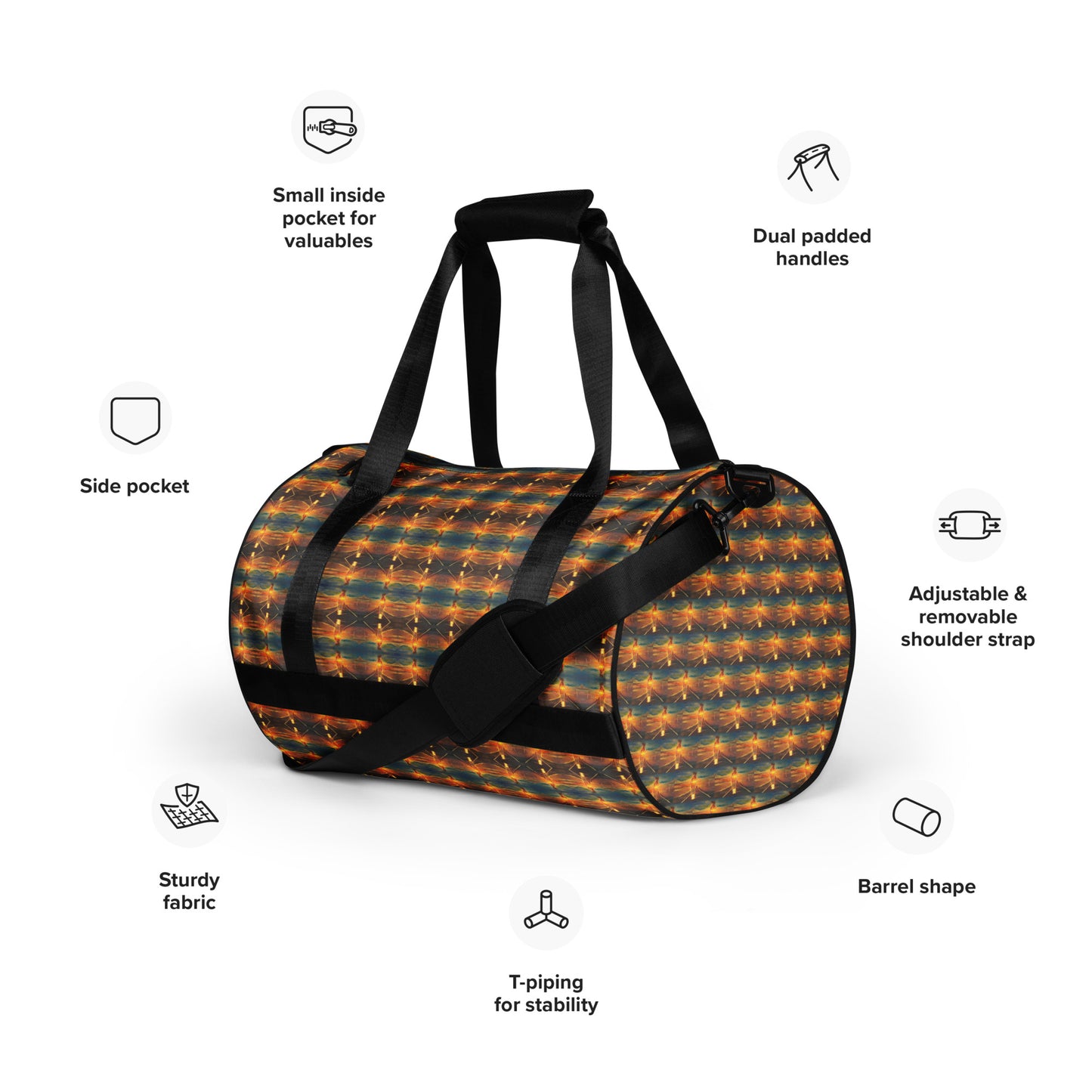 All-over print gym bag. MÁSCARA 4.