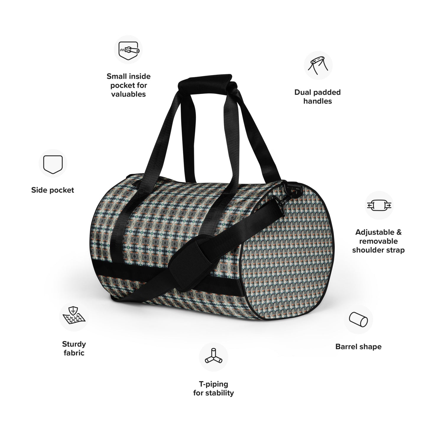 All-over print gym bag. AUTORRETRATO 1.