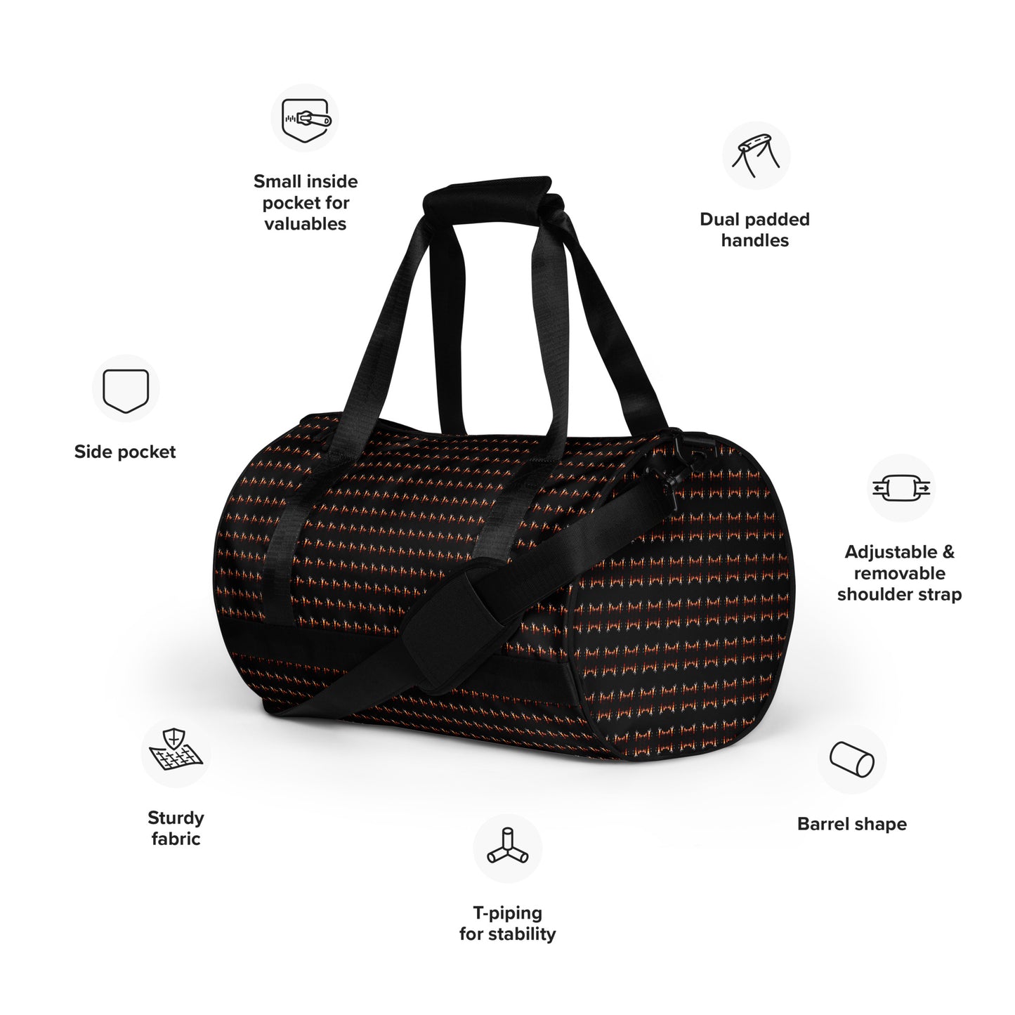 All-over print gym bag. AUTORRETRATO 6.