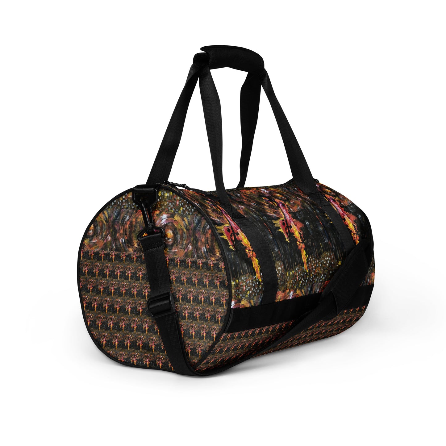 All-over print gym bag. LOVE 3.