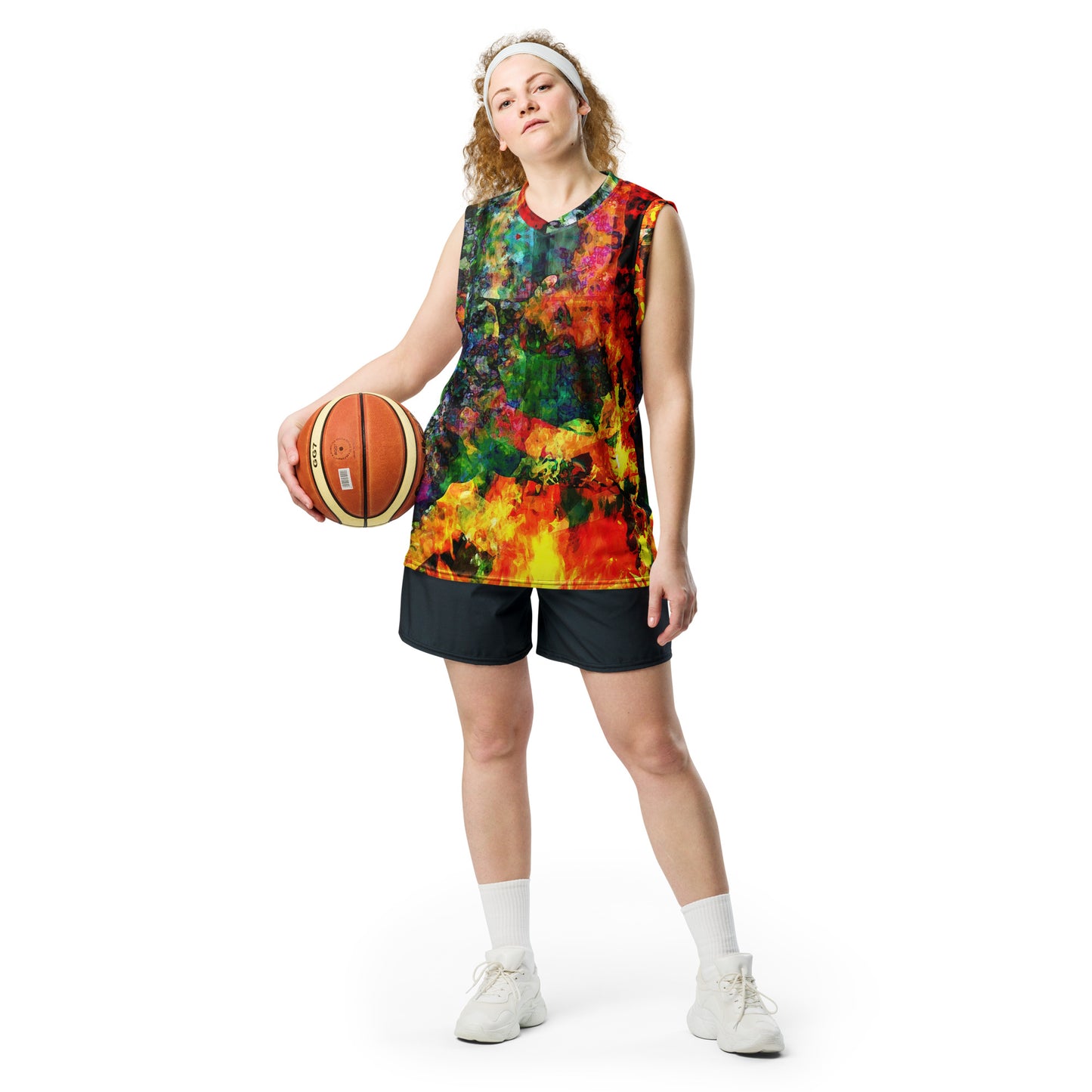 Recycled unisex basketball jersey. LAS CAPAS 3.