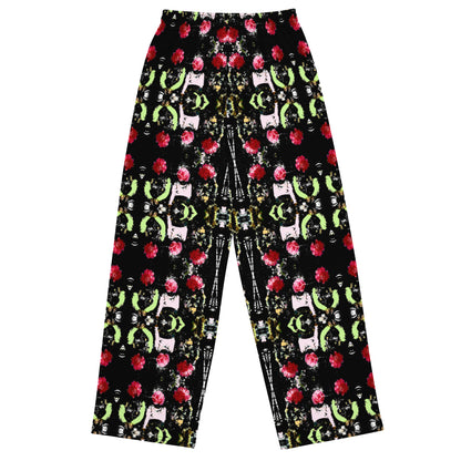 All-over print unisex wide-leg pants. LAS CAPAS 2.