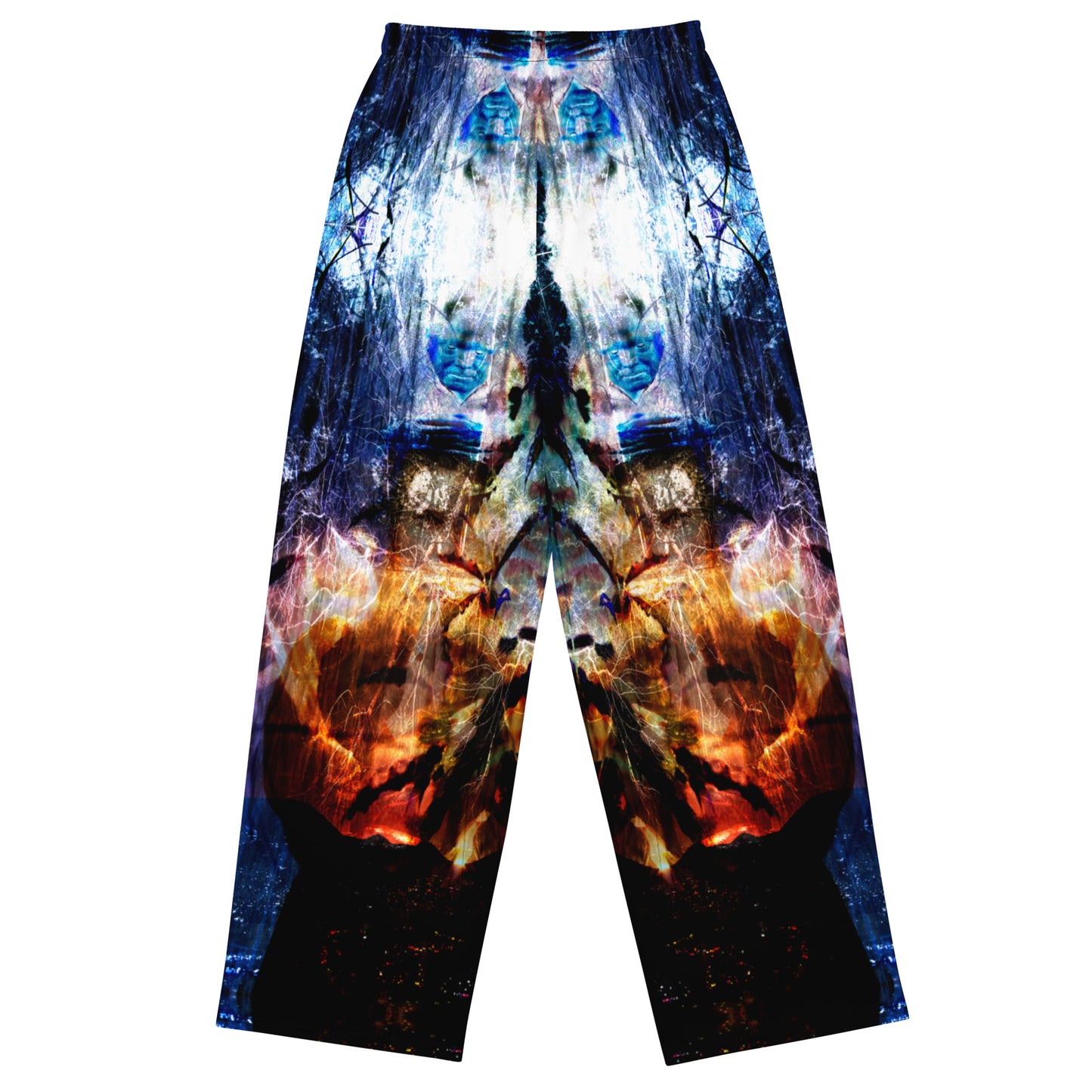 All-over print unisex wide-leg pants. LAS CAPAS 1.