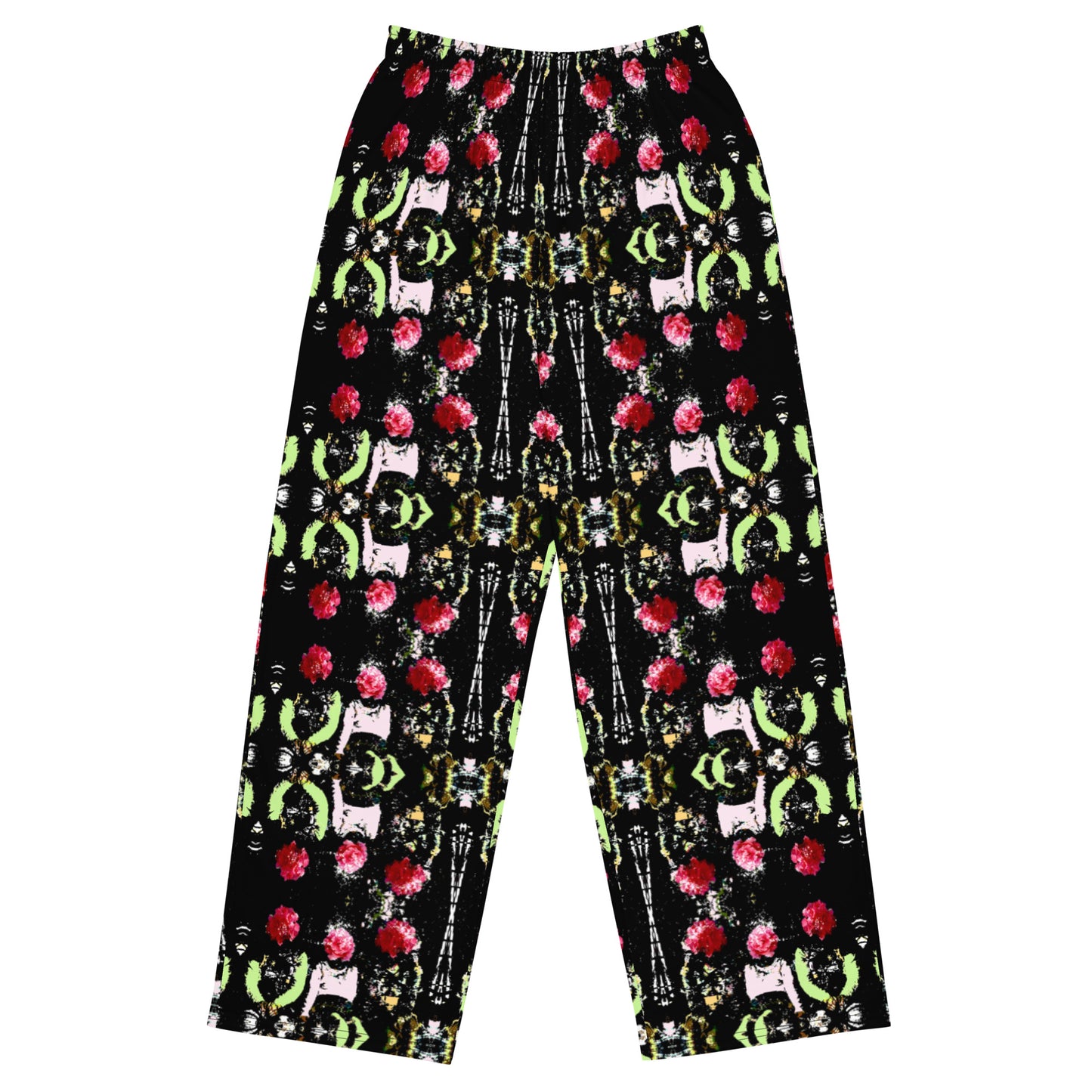 All-over print unisex wide-leg pants. LAS CAPAS 2.