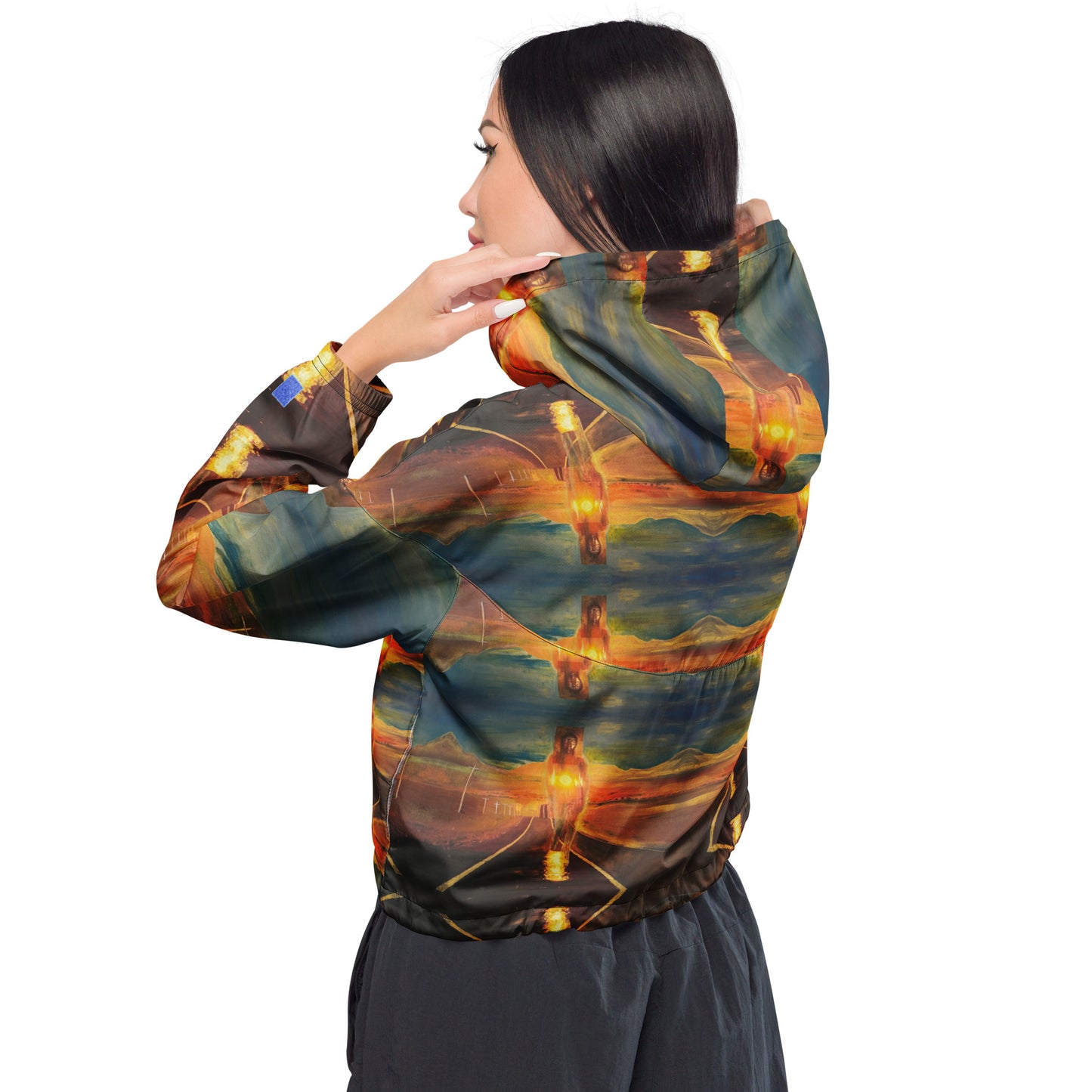 Women’s cropped windbreaker. MÁSCARA 4.