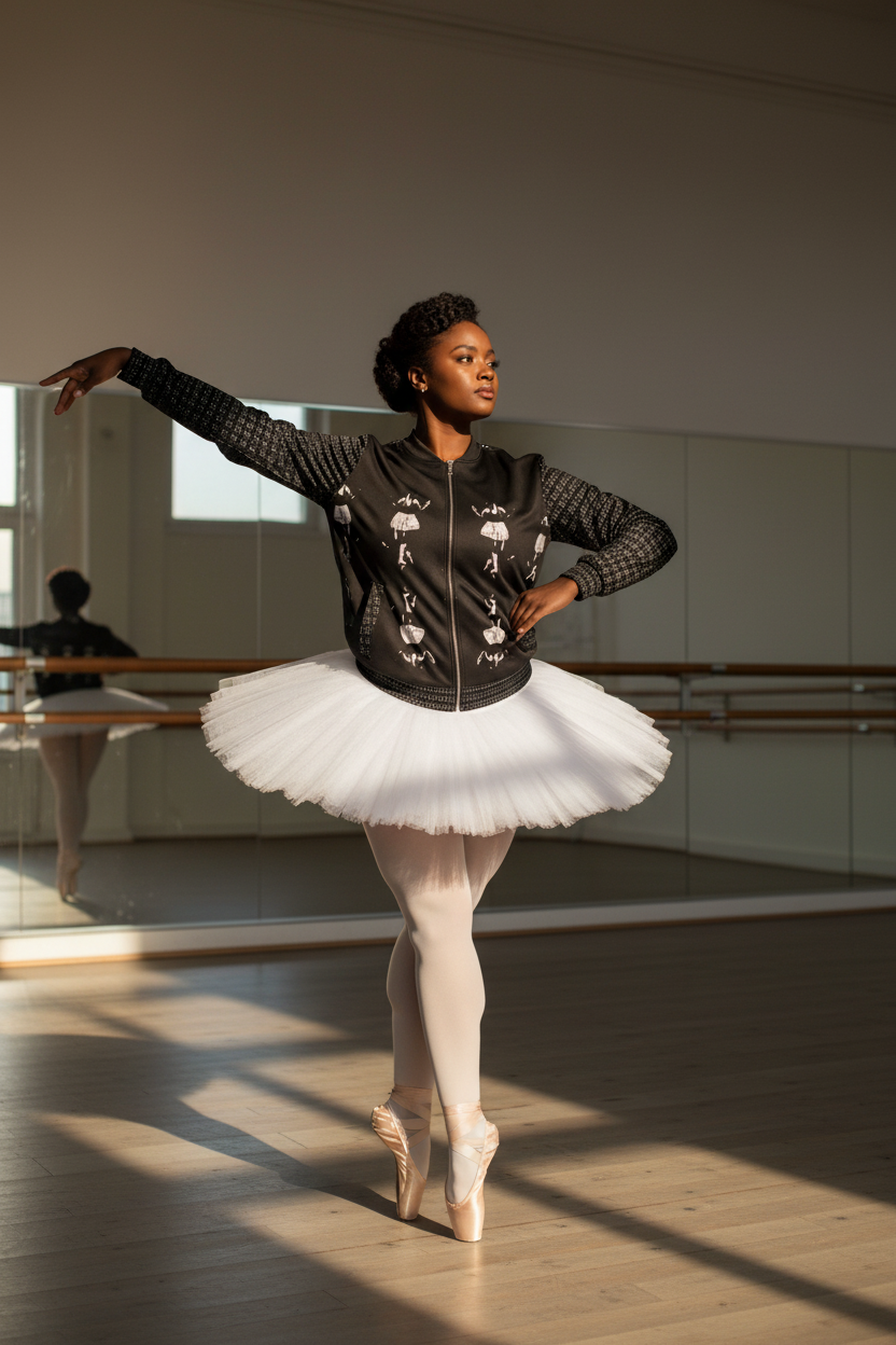 Bailarina Black plus-size en pointe