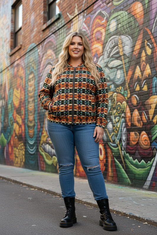 Bomber franjas - Rubia 3XL street art