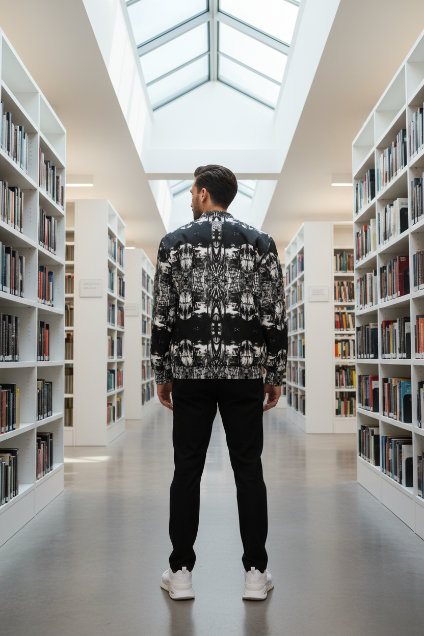 Bomber Jacket BLANCO & NEGRO - Biblioteca Moderna