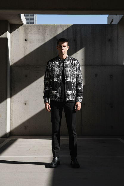 Bomber Jacket BLANCO & NEGRO - Estructura de Concreto