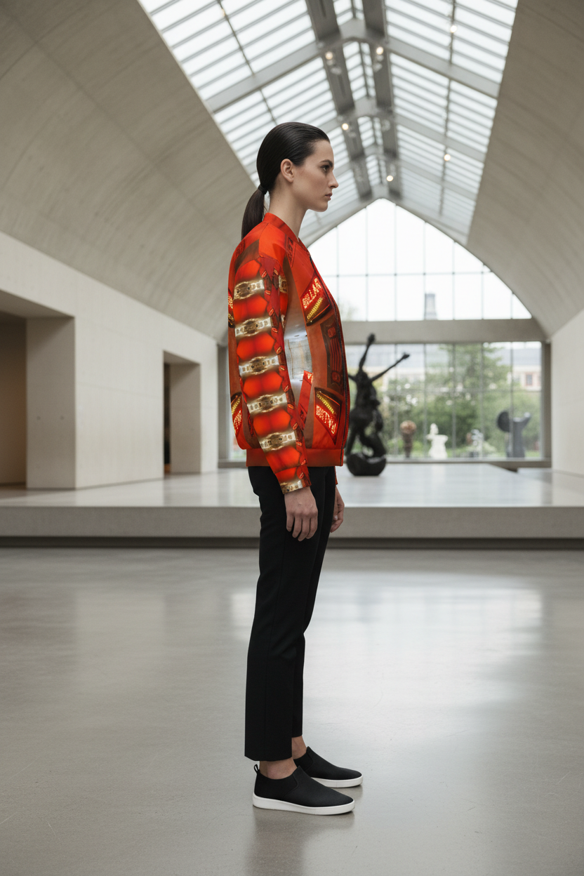 Bomber Jacket Lilián Castro Soto - Vista Lateral Museo