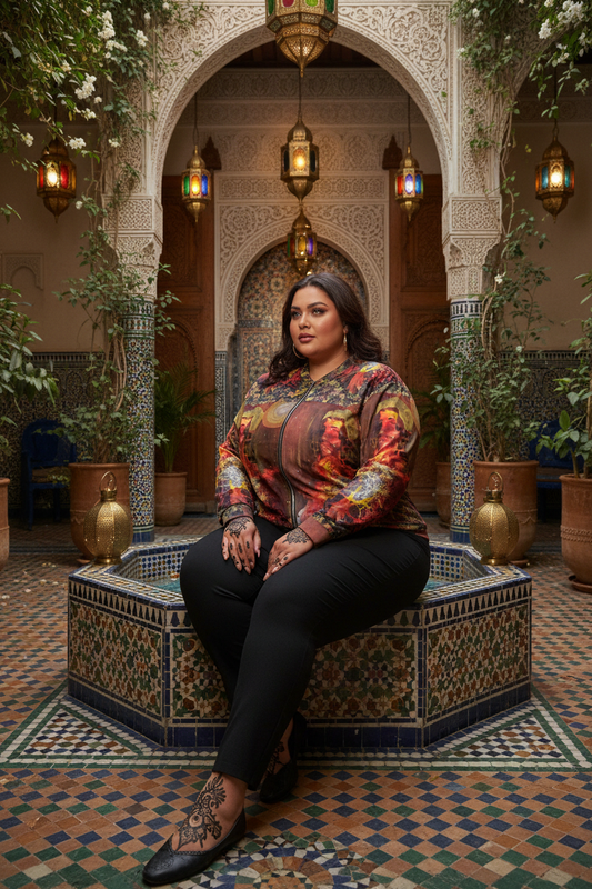 Bomber Jacket MÁSCARAS 6 - Mujer Marroquí Riad