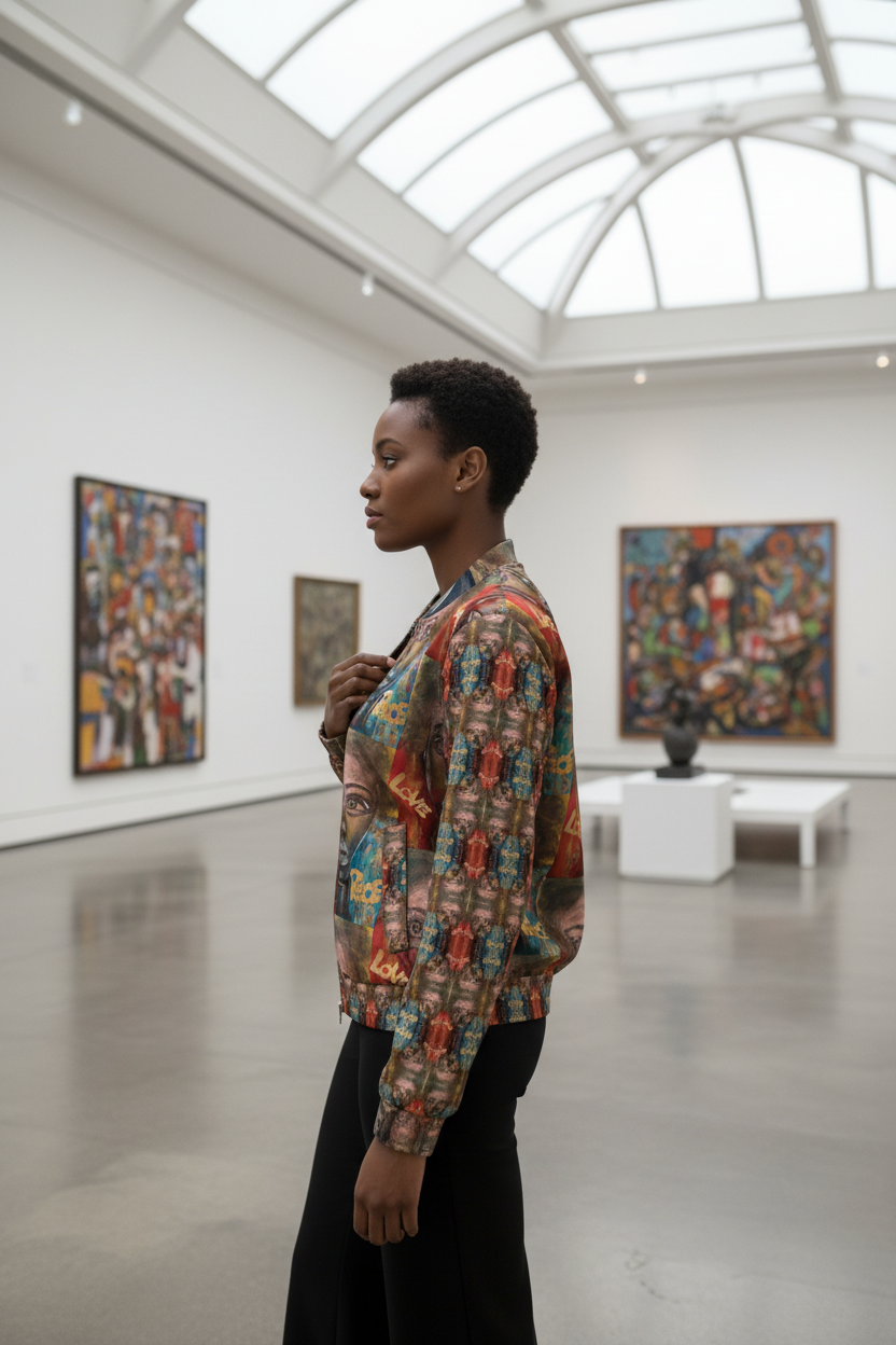 Bomber Jacket Rossana Vazquez - Vista Lateral Museo