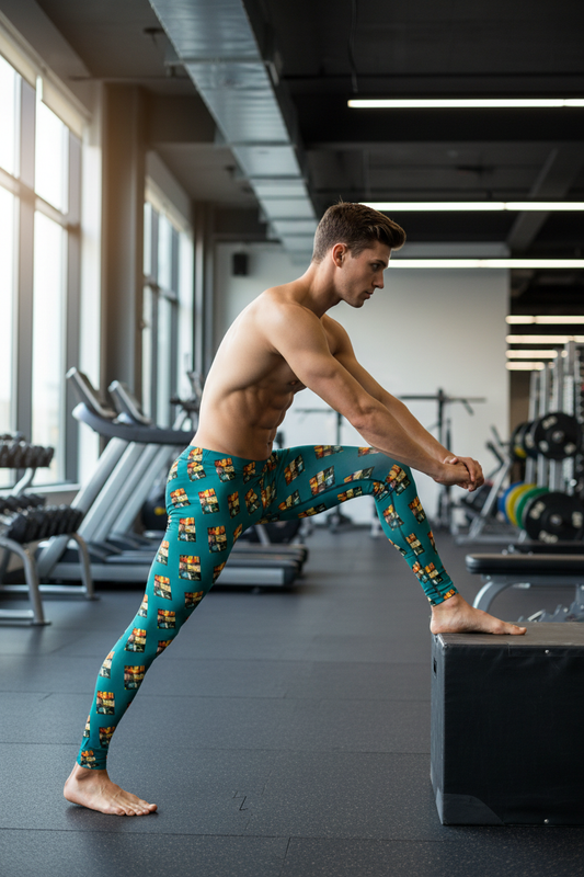 Calzas deportivas turquesa - gimnasio