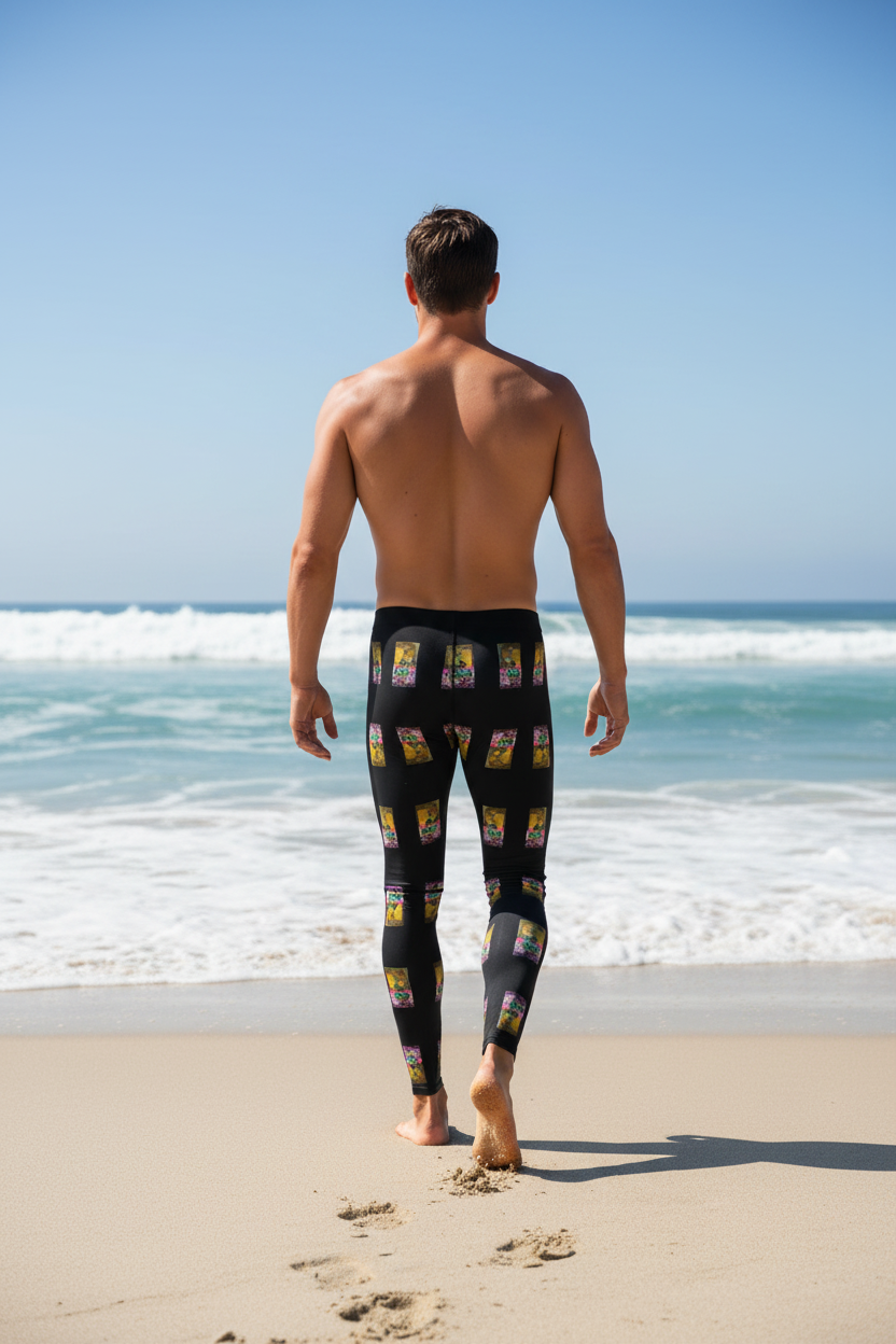 Calzas surf hombre - vista trasera