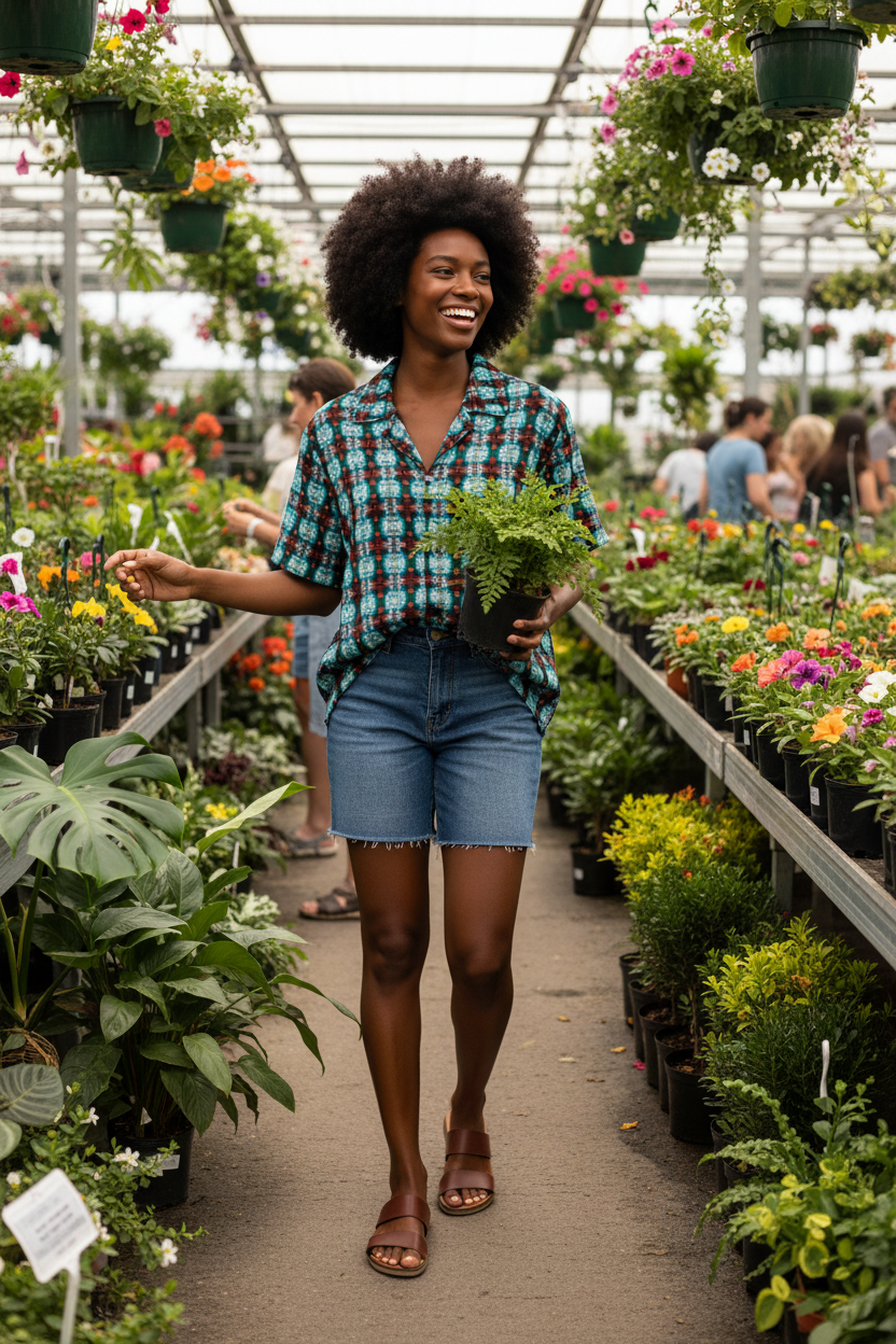 Camisa turquesa-roja - Vivero completo