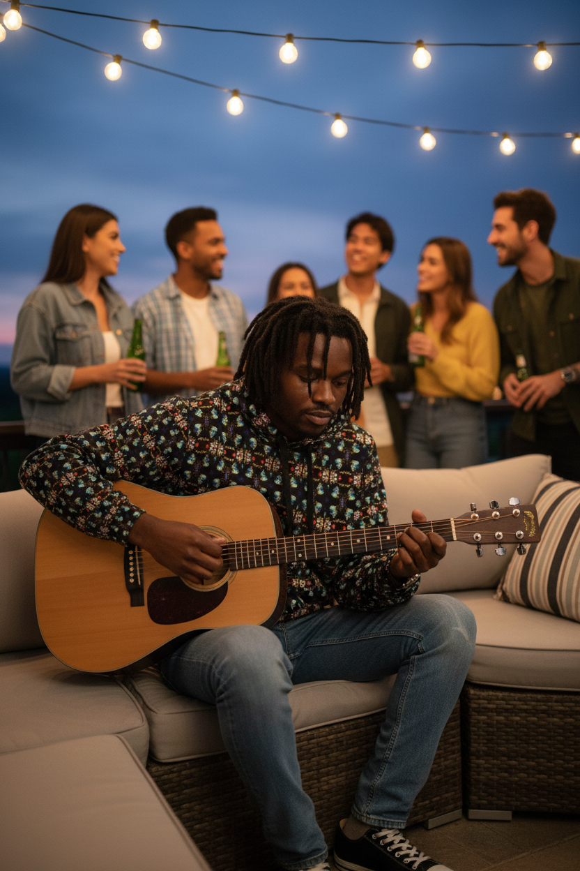 Hoodie geométrico - Guitarra