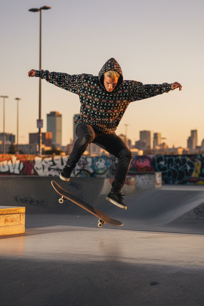 Hoodie geométrico - Hombre skate