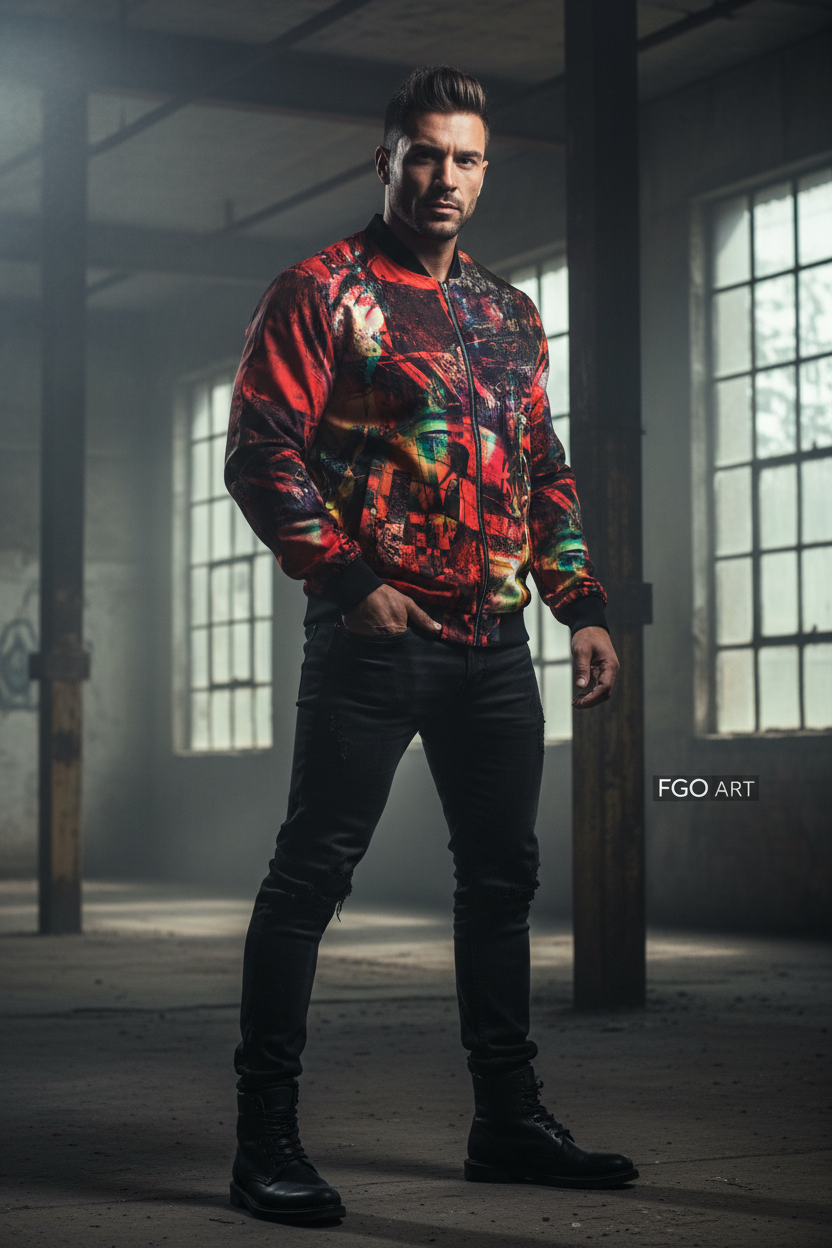 Bomber Jacket MÁSCARA 5 - Edición Limitada Arte Wearable