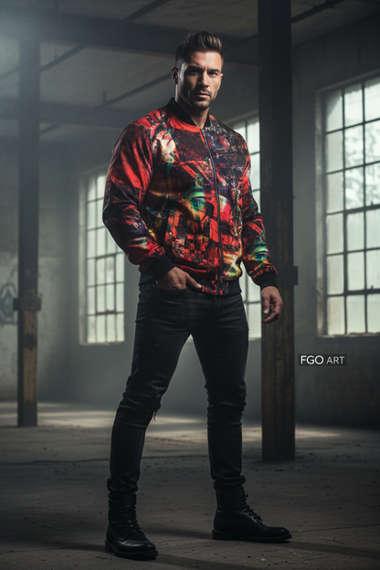 Bomber Jacket MÁSCARA 5 - Edición Limitada Arte Wearable
