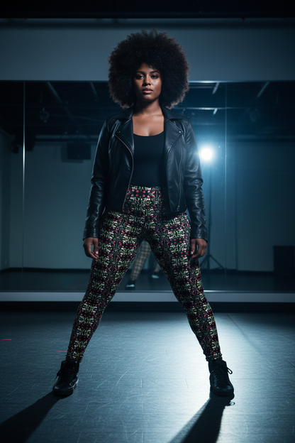 Modelo afro en estudio de danza