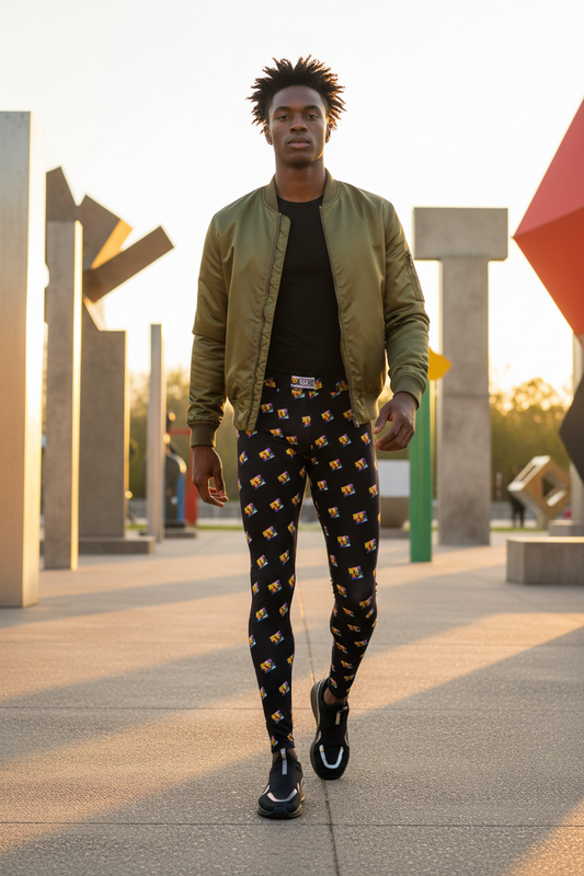 Modelo afro en parque de esculturas