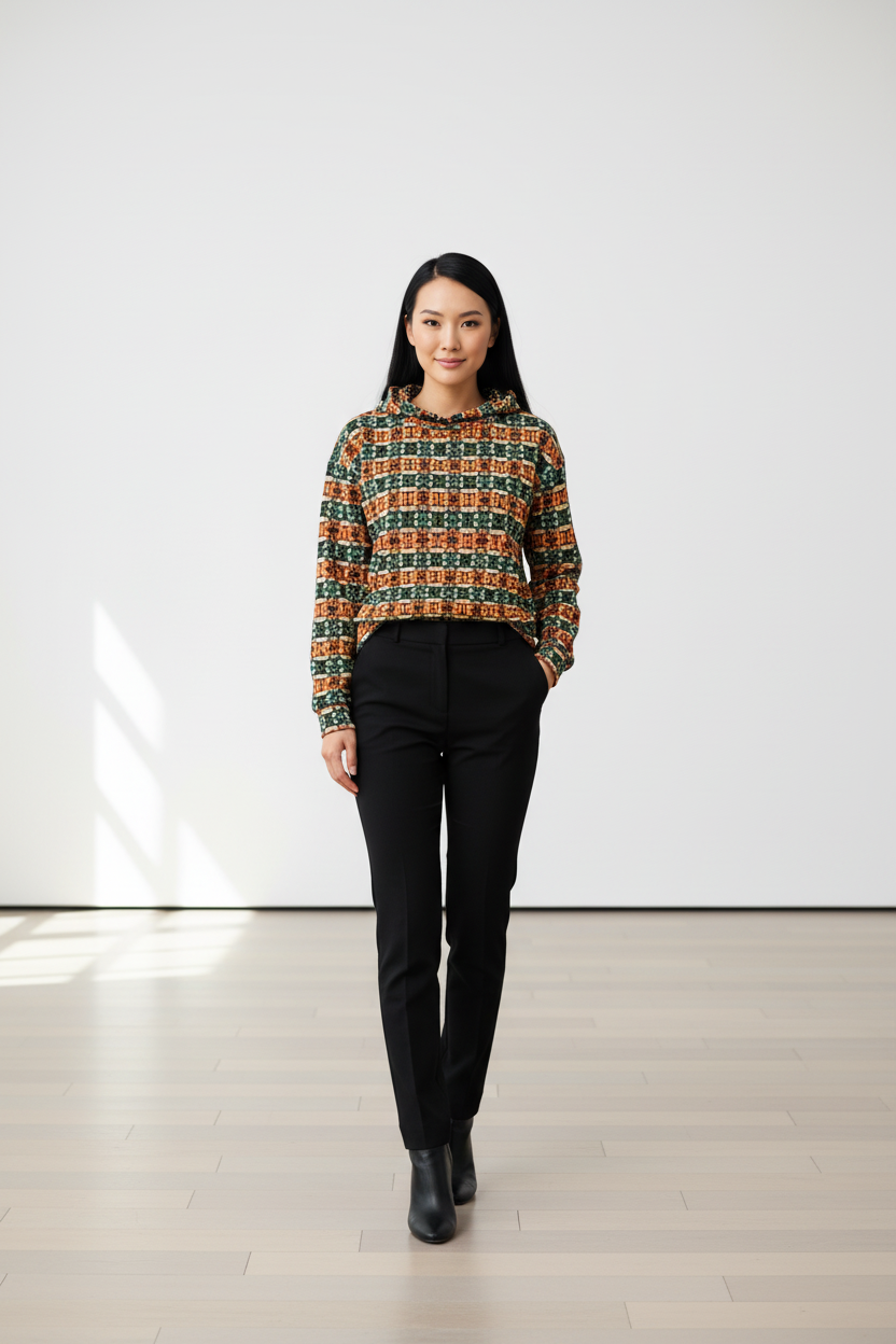 Modelo asiática en galería