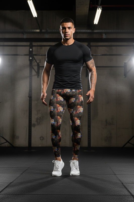 Modelo atlético en gimnasio industrial