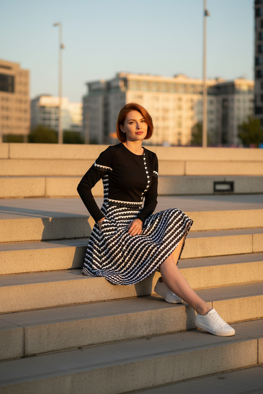 Modelo pelirroja - cuerpo completo