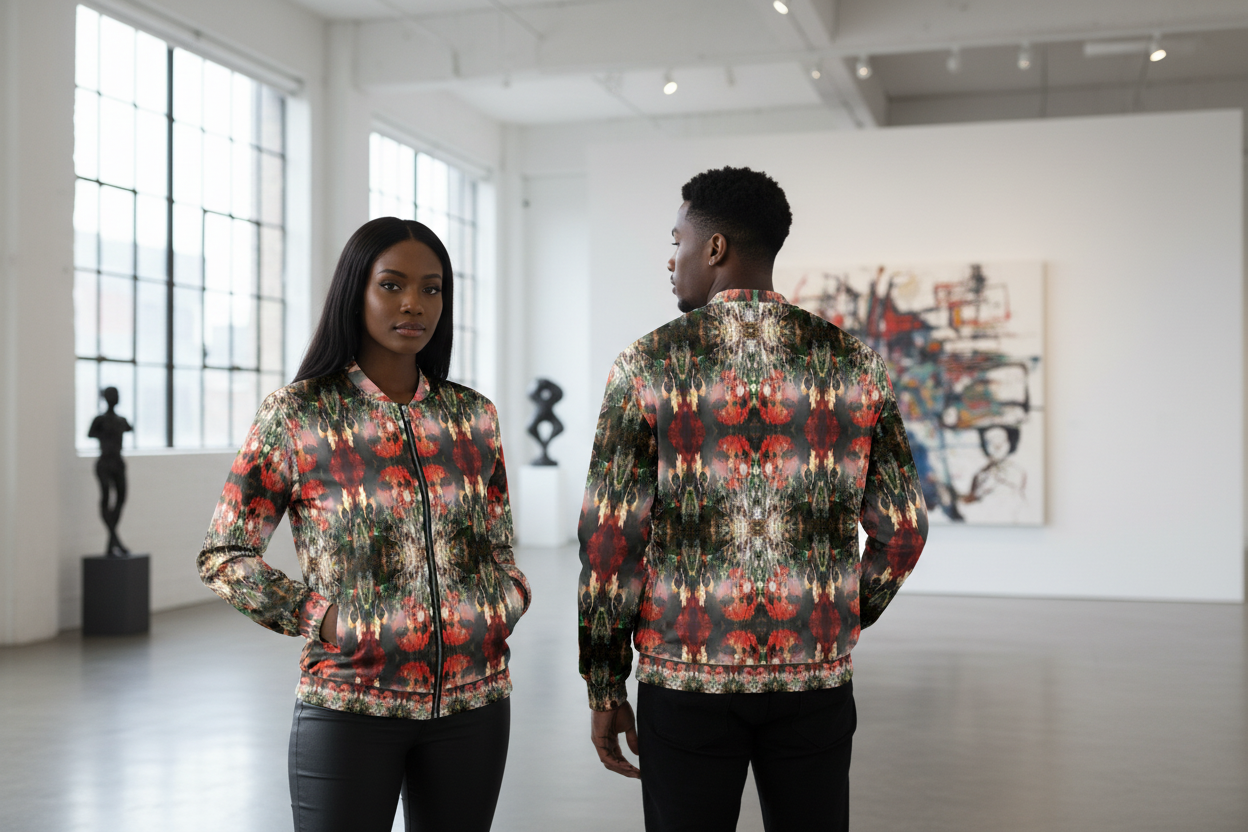 Modelos en galería de arte contemporáneo