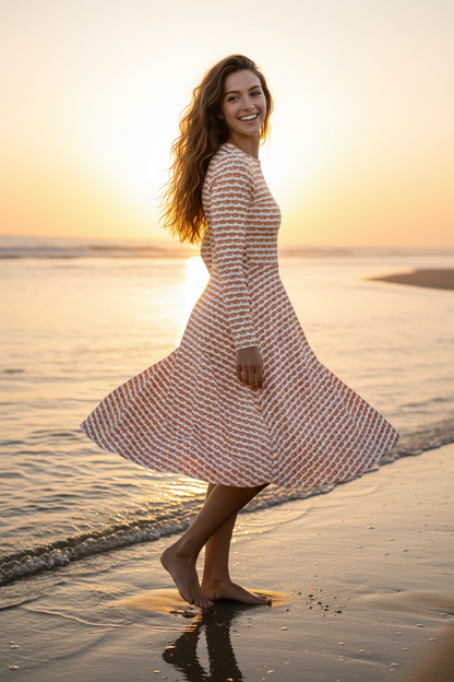Mujer dinámica playa