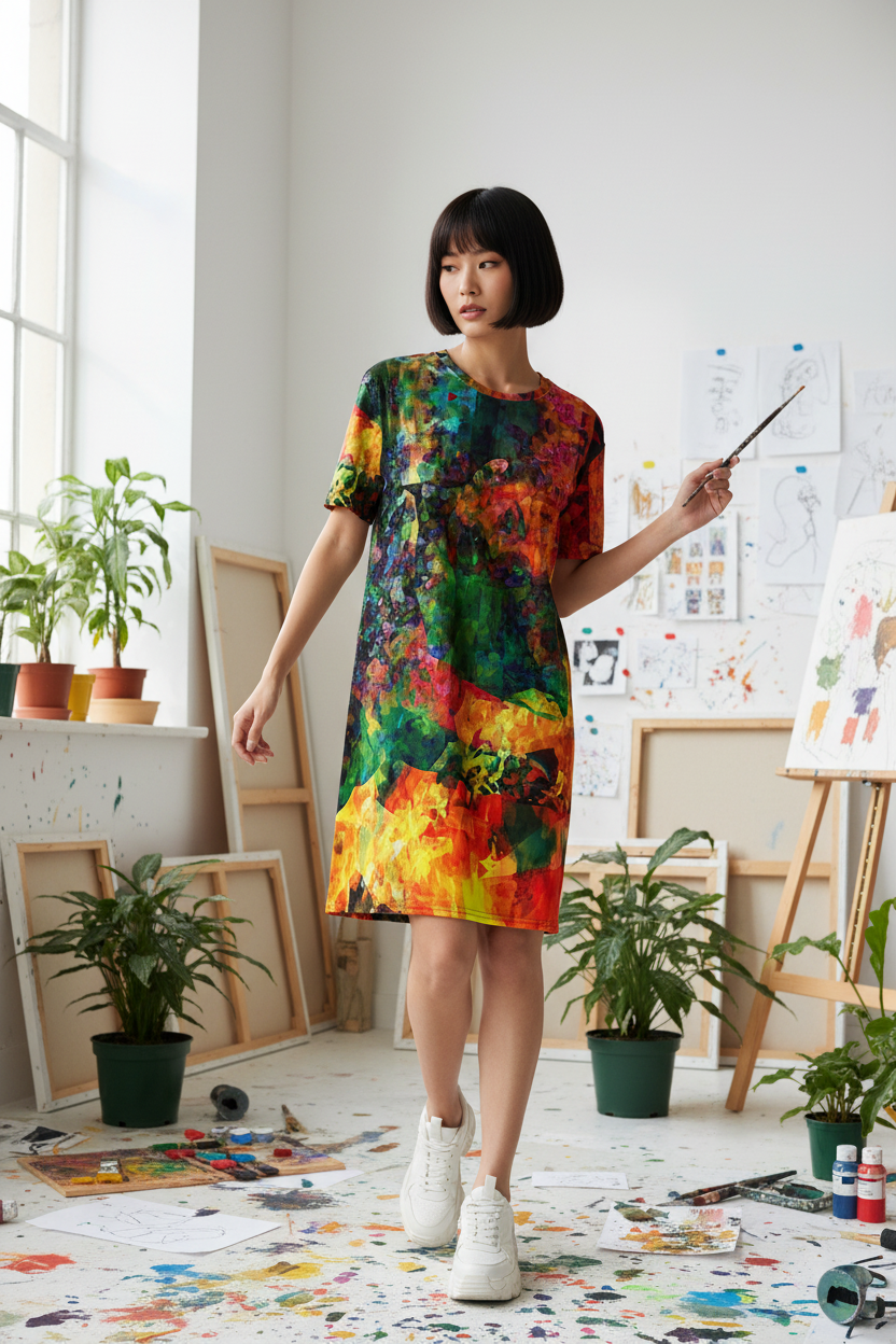Vestido abstracto - Estudio