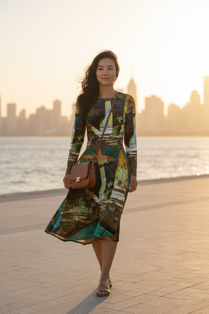 Vestido abstracto - Waterfront