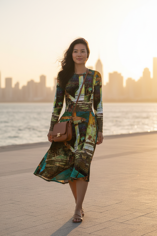 Vestido abstracto - Waterfront