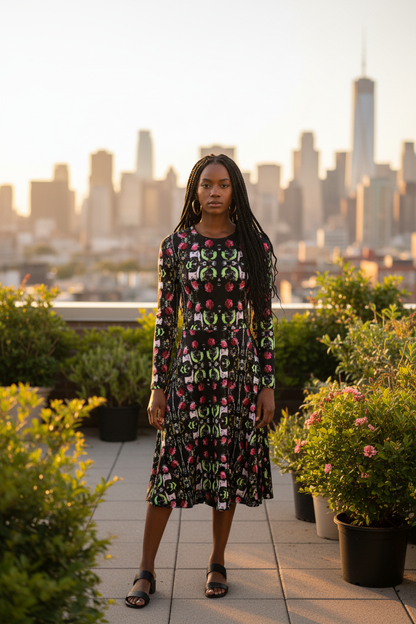 Vestido flores - Afro rooftop