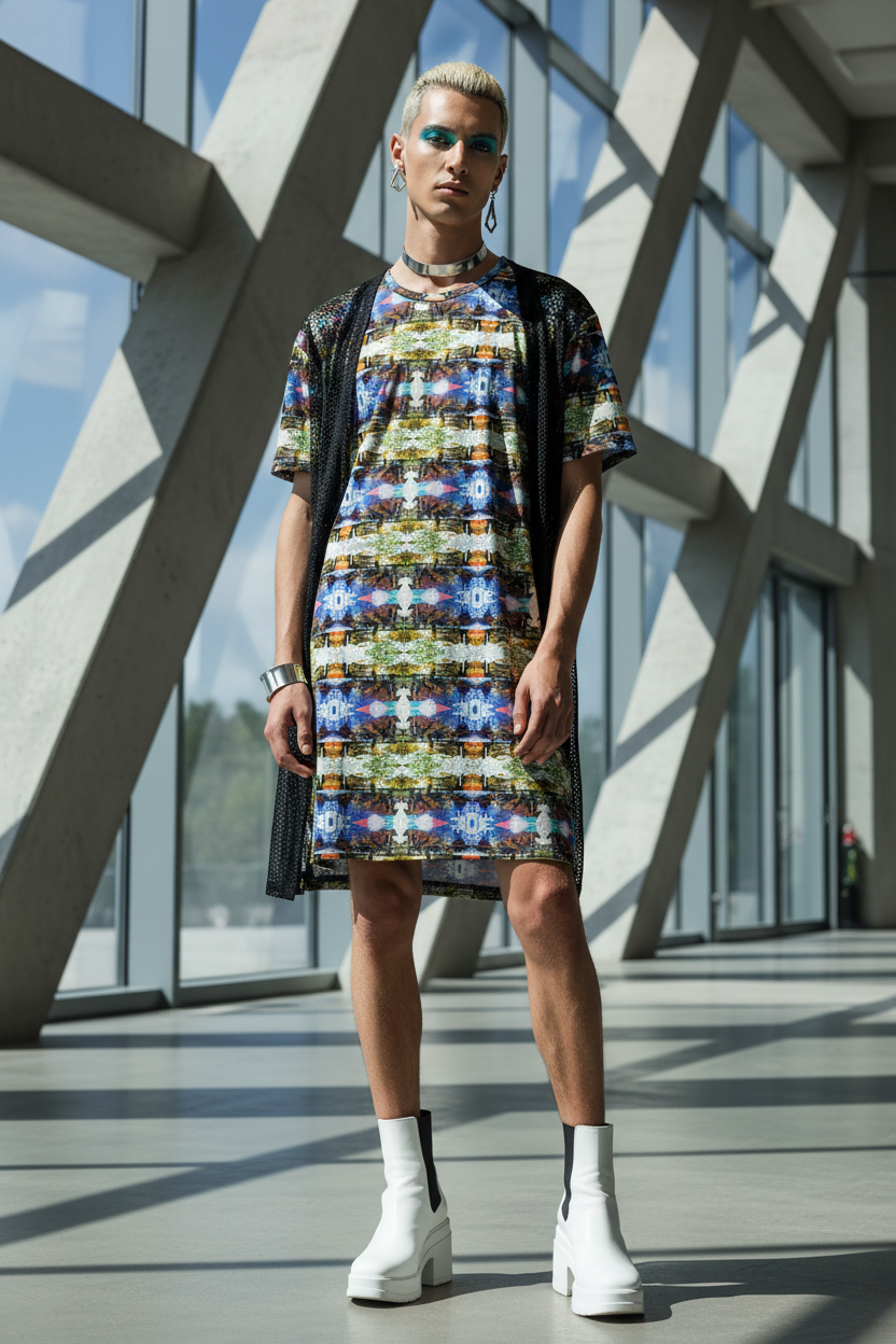 Vestido fotográfico - Andrógino
