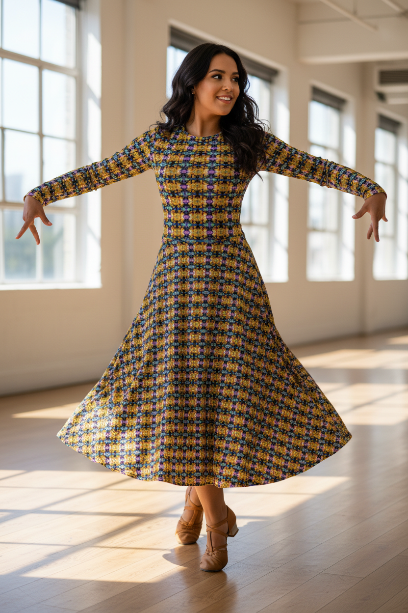 Vestido geométrico - Jazz curvy latina